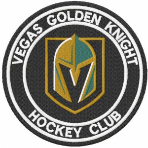 Vegas Golden knight hockey club embroidery design
