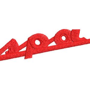 Vespa red logo embroidery design