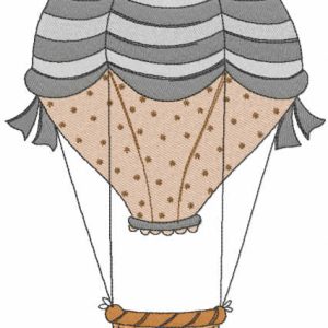 Vintage balloon embroidery design
