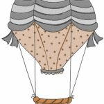 Vintage balloon embroidery design
