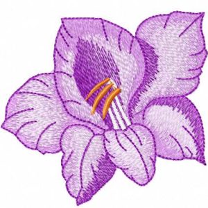 Violet flower 41 embroidery design