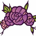 Violet flower 43 embroidery design