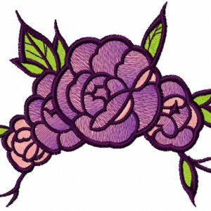Violet flower 43 embroidery design