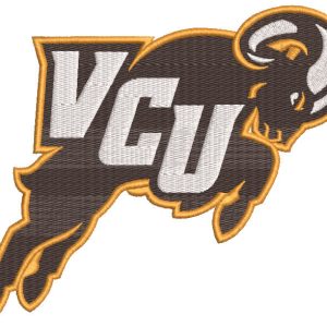 Virginia Commonwealth Rams logo embroidery design