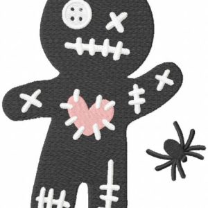 Voodo doll embroidery design