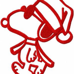 Walking Christmas embroidery design