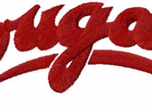 Washington State Cougars Wordmark Logo embroidery design