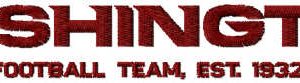 Washington football team logo embroidery design