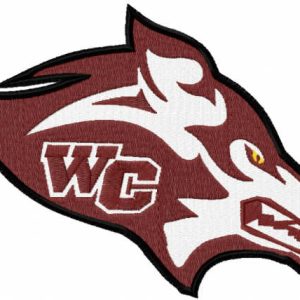 Watford city wolves logo embroidery design