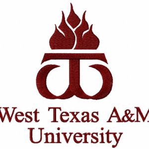 West Texas University logo embroidery design