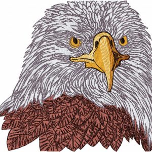 White eagle embroidery design