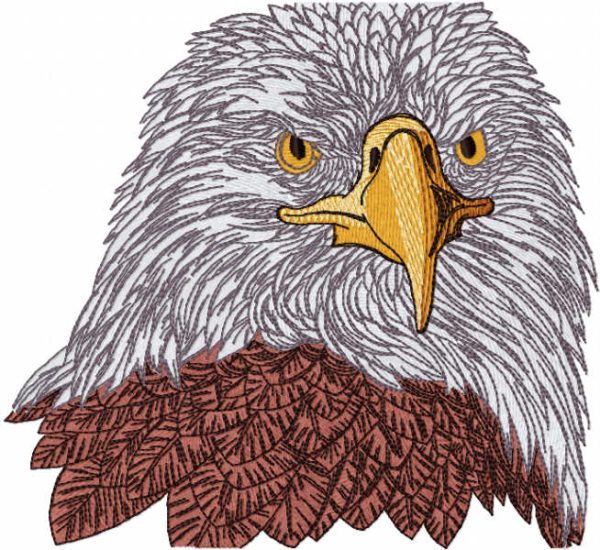 White eagle embroidery design