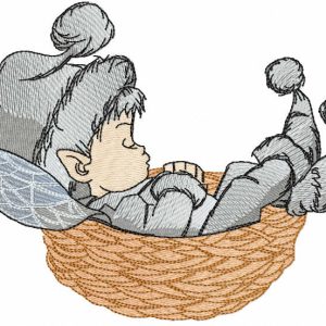 Winter elf embroidery design