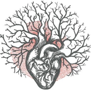 Winter garden in my heart embroidery design