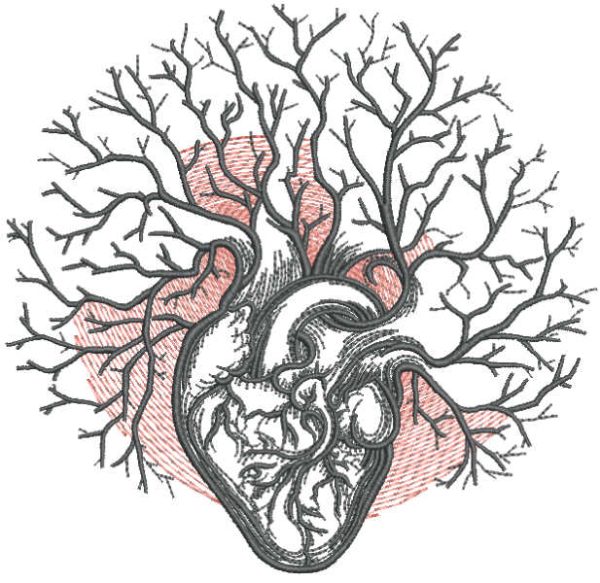 Winter garden in my heart embroidery design