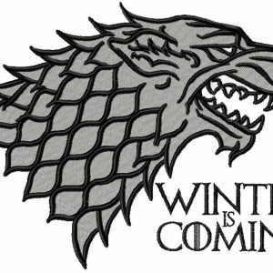 Winter is Coming embroidery design