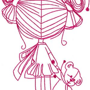 With my teddy toy embroidery design