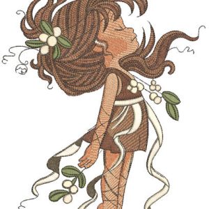 Wonder girl embroidery design