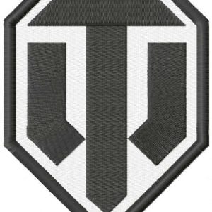 World Of Tanks logo embroidery design