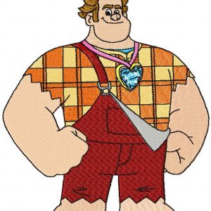Wreck-It Ralph happy embroidery design