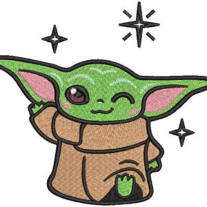 Yoda welcomes you embroidery design