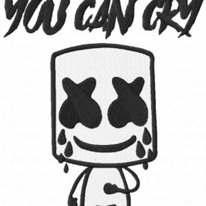You can cry embroidery design