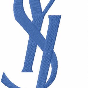 Yves Saint Laurent Logo embroidery design