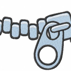 Zipper embroidery design