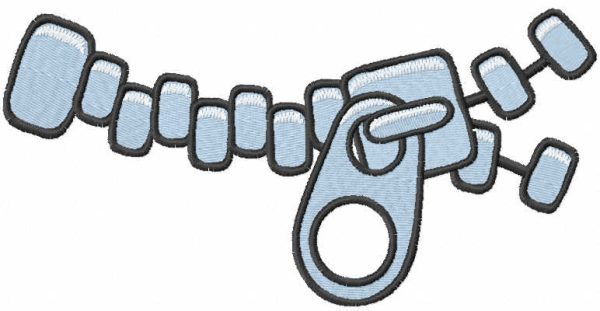 Zipper embroidery design