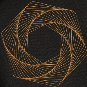 Abstract swirl decor embroidery design