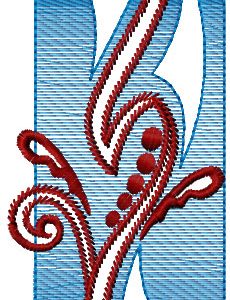 Abstract pattern embroidery design