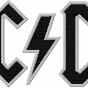 AC DC logo 2 embroidery design