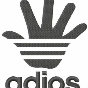 Adios embroidery design