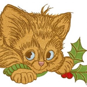 Adorable kitten 3 embroidery design