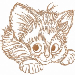 Adorable kitten 6 embroidery design