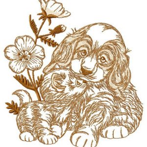 Adorable pets embroidery design