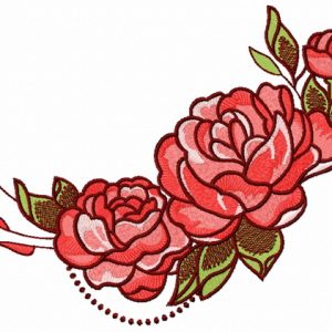 Adorable rose decoration embroidery design