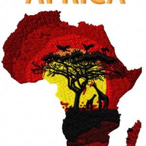 Africa embroidery design