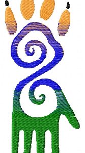 African tribal embroidery design