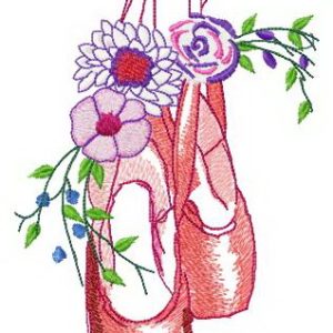 After ballet embroidery design