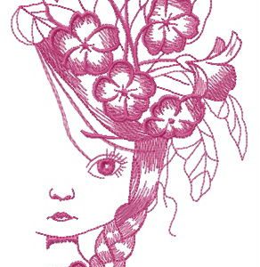 After walking in fields embroidery design