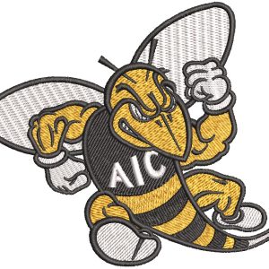 AIC Yellow Jackets logo embroidery design