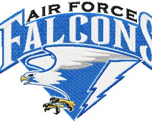 Air Force Falcons logo embroidery design