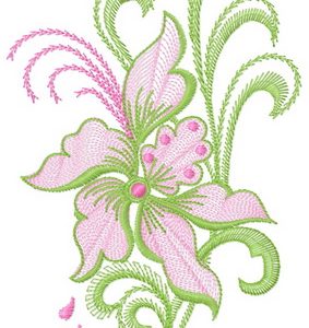 Air flowers 2 embroidery design