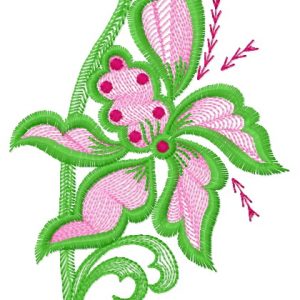 Air flowers 3 embroidery design