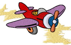 Airplan embroidery design