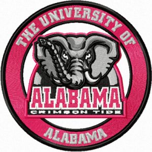 Alabama University logo embroidery design