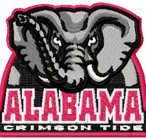 Alabama Crimson Tide small logo embroidery design