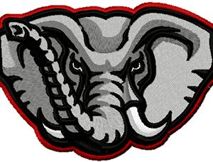 Alabama University Crimson Tide logo embroidery design