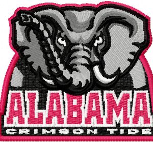Alabama University caps logo embroidery design